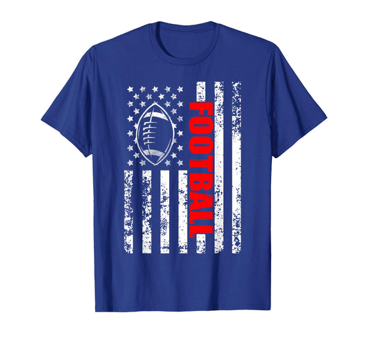 American Flag Football Patriotic Football T-Shirt