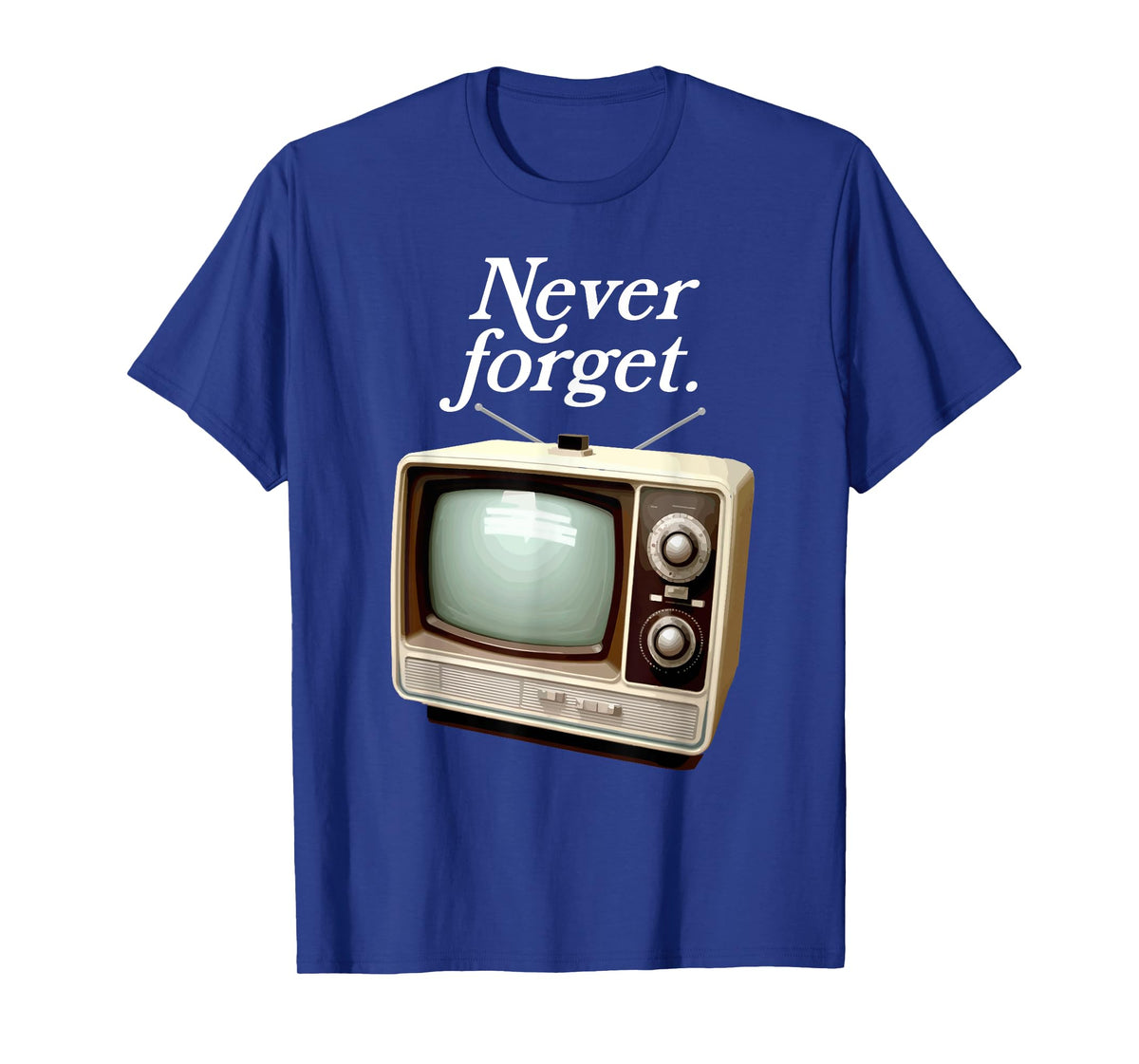 Funny Vintage Television Never Forget 1970s Retro TV T-Shirt