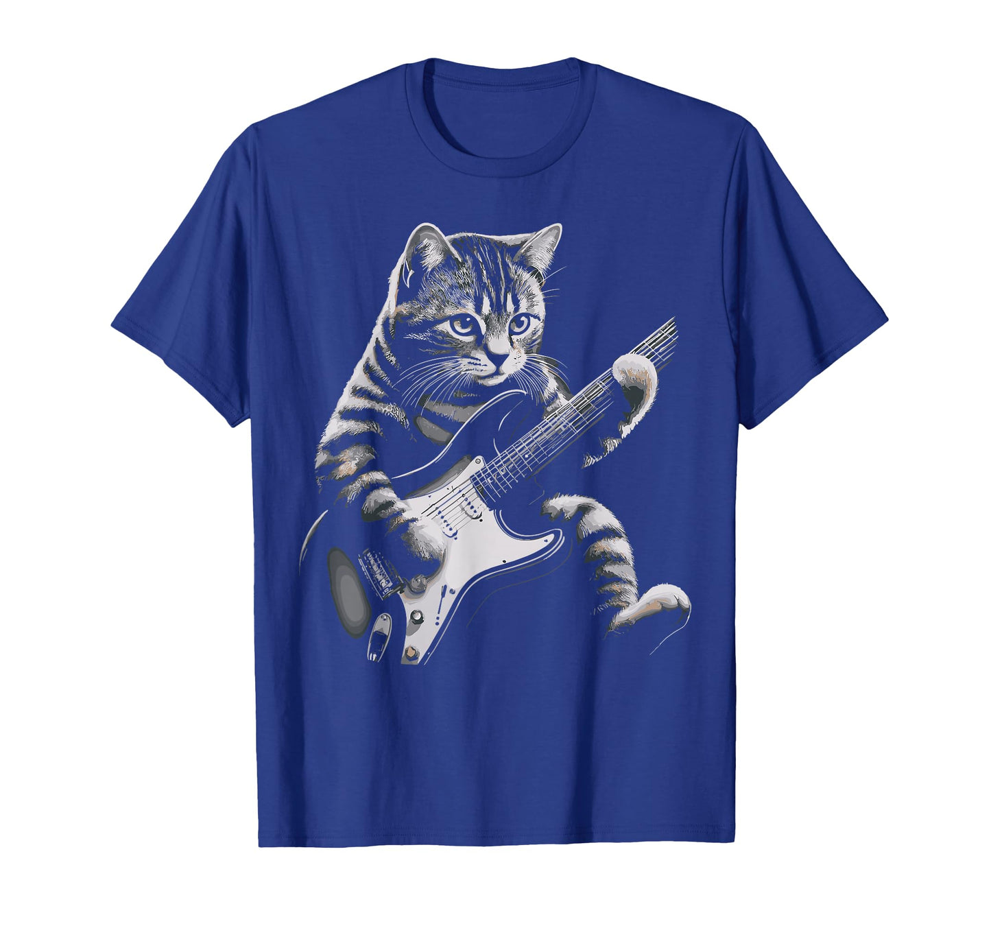 Cat Rock Guitar Funny Cat playing Guitar T-Shirt