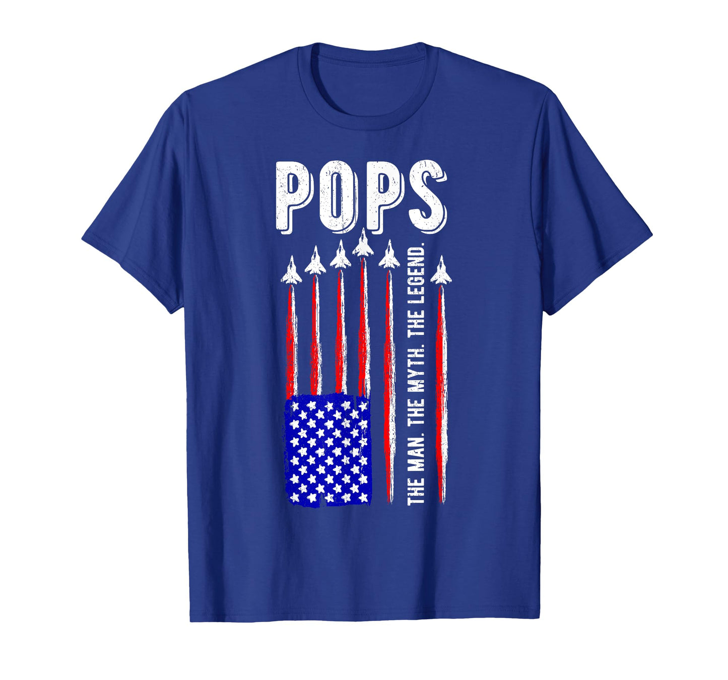 USA American Flag Pops Man Myth Legend Daddy Father T-Shirt