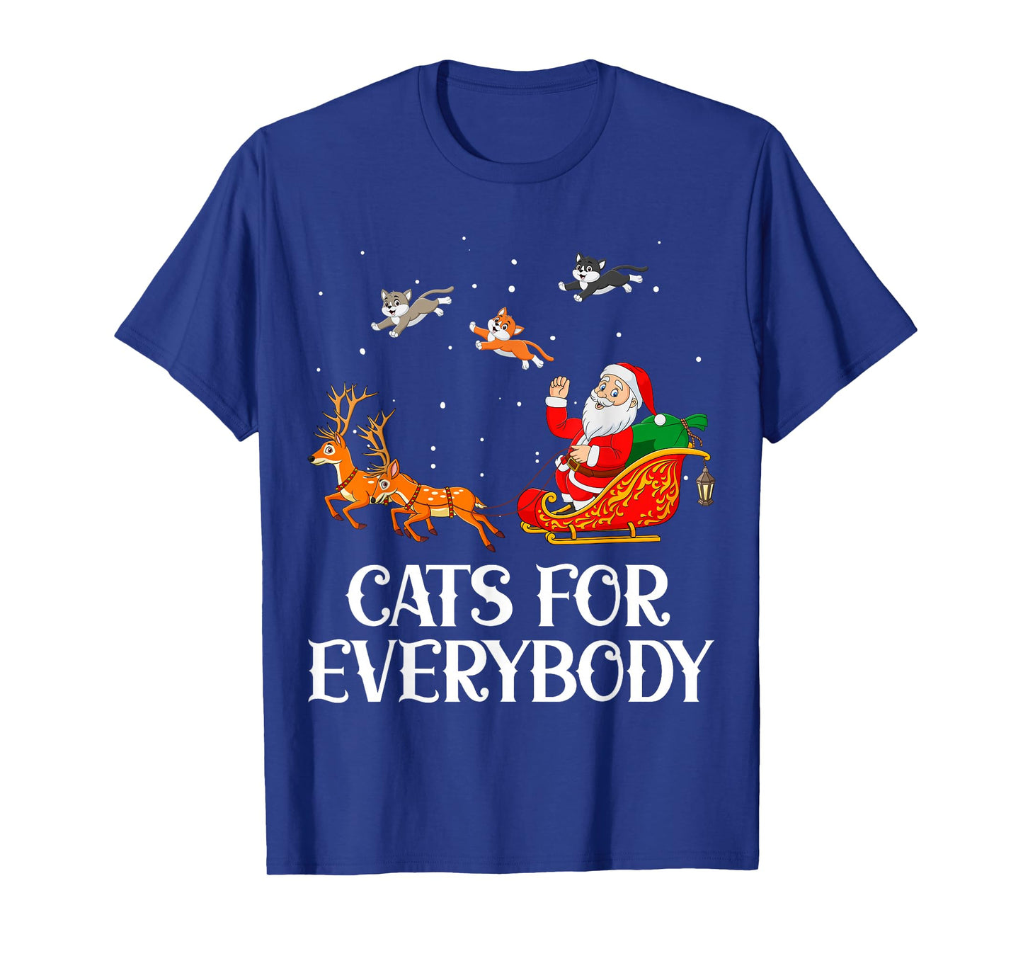 Cats For Everybody Santa Christmas Cat Funny Cat Mom T-Shirt