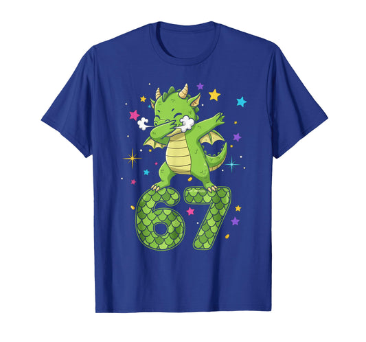 Dabbing 67 Dragon 67 Funny Six Seven Gen Z Slang Meme Cute T-Shirt