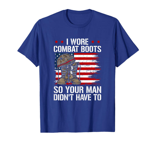 Funny Female Veteran I Wore Combat Boots Women Veteran Mom T-Shirt