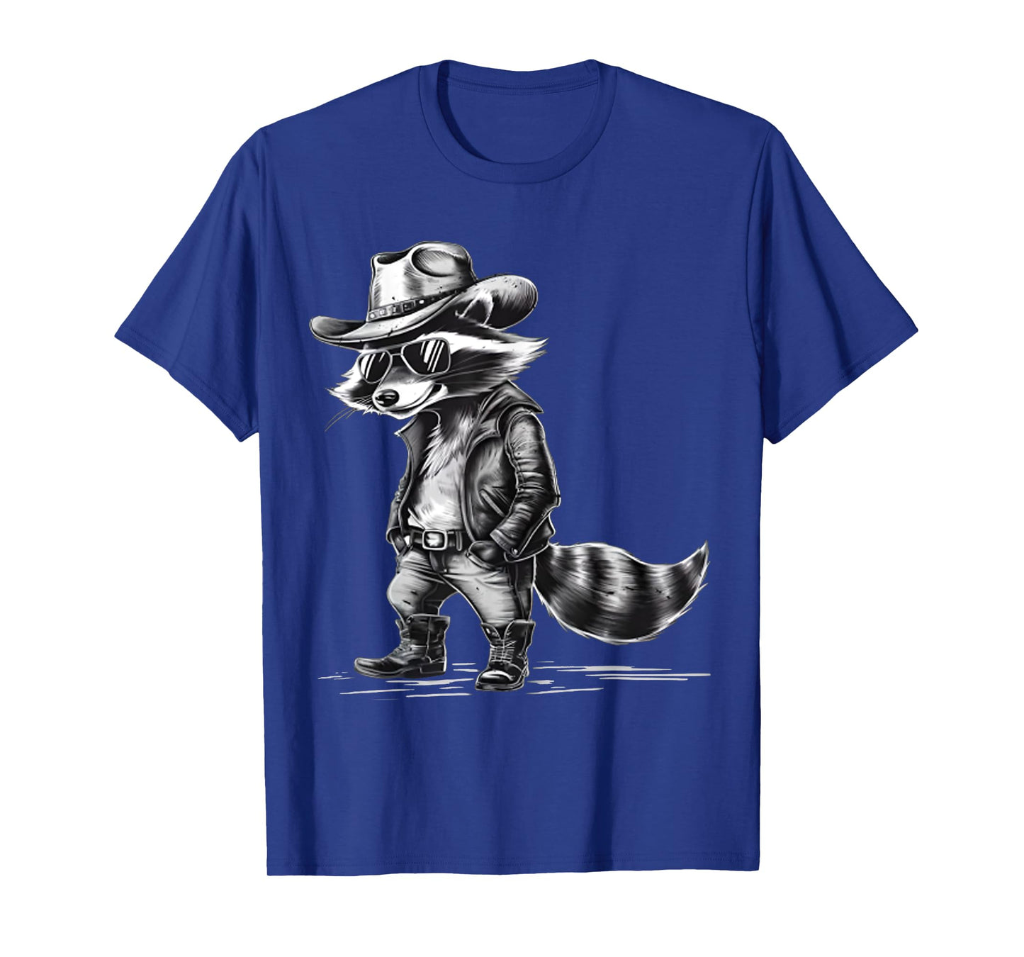 Cool Raccoon Cowboy Cowgirl Punk Racoon Meme Western Country T-Shirt