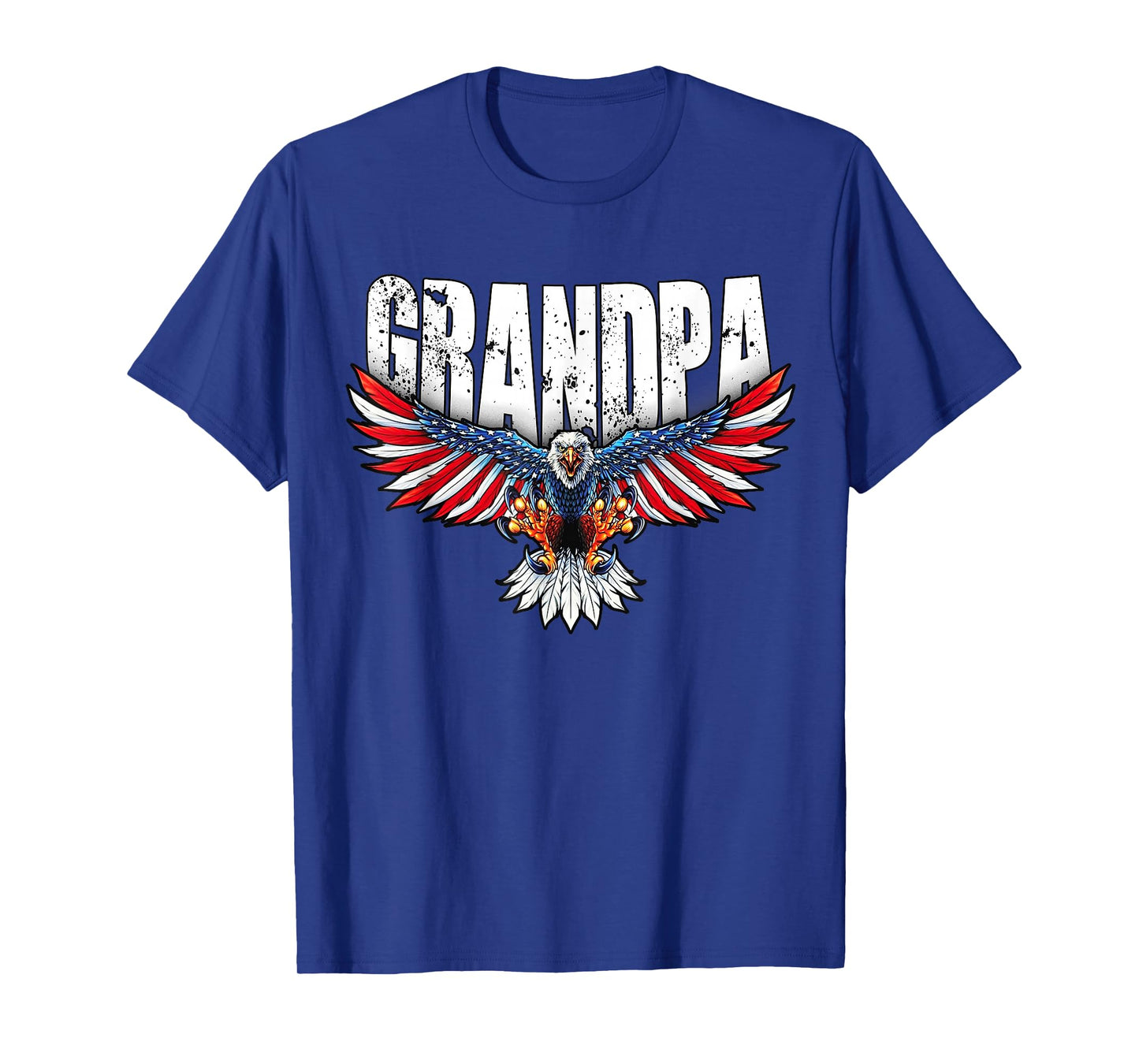 Grandpa Vintage USA Flag Bald Eagle Patriotic 4th of July T-Shirt