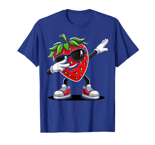 Funny Dabbing Strawberry Summer Fruit Lover T-Shirt