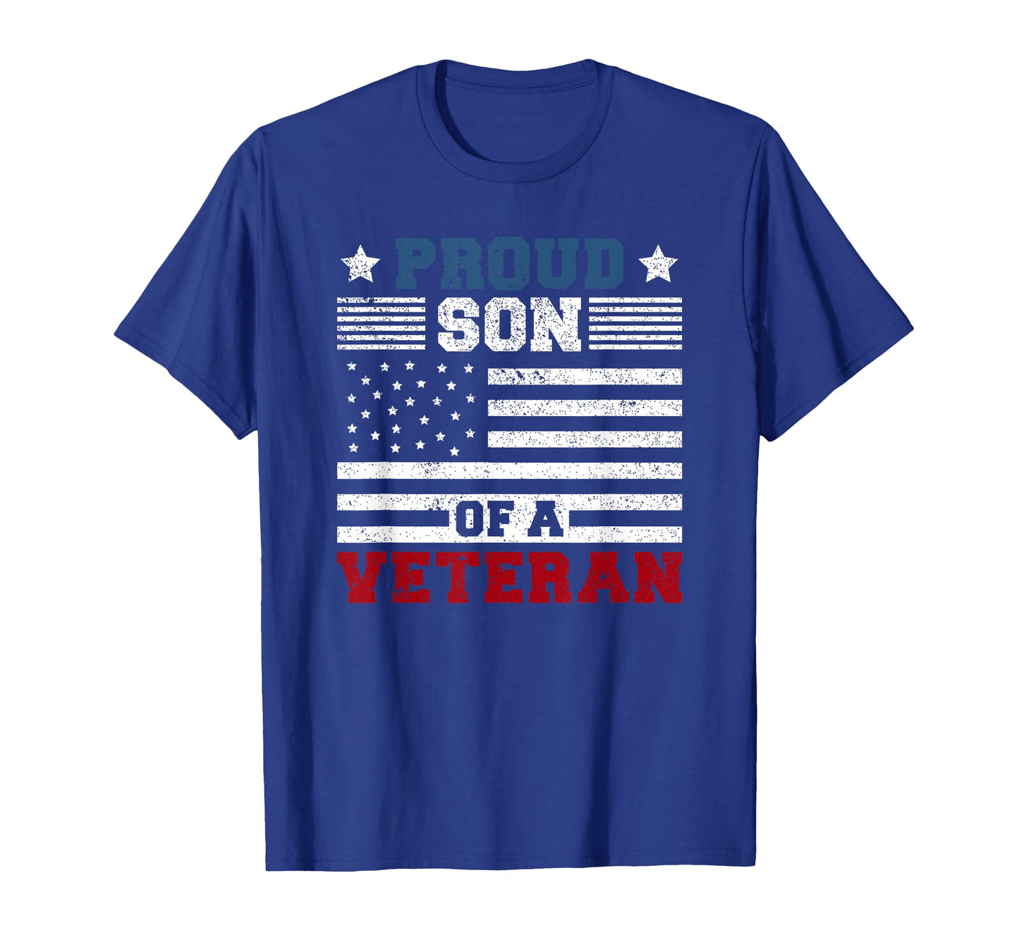 Proud Son Of A Veteran | USA Flag Proud American Veteran Son T-Shirt