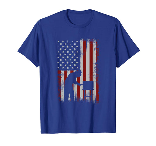American Flag Beekeeper Shirt Men Beekeeping Gift Apiarist T-Shirt
