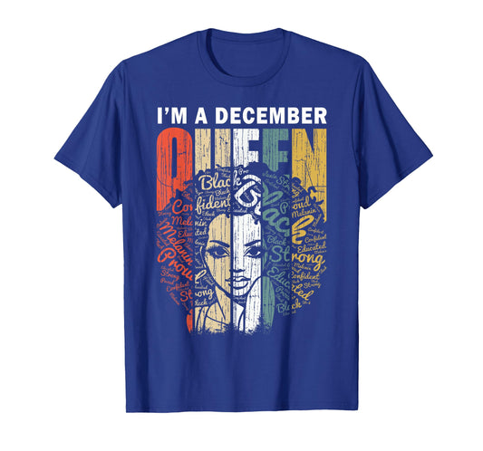 December Queen Woman tshirt Educated Black Birthday Girl T-Shirt