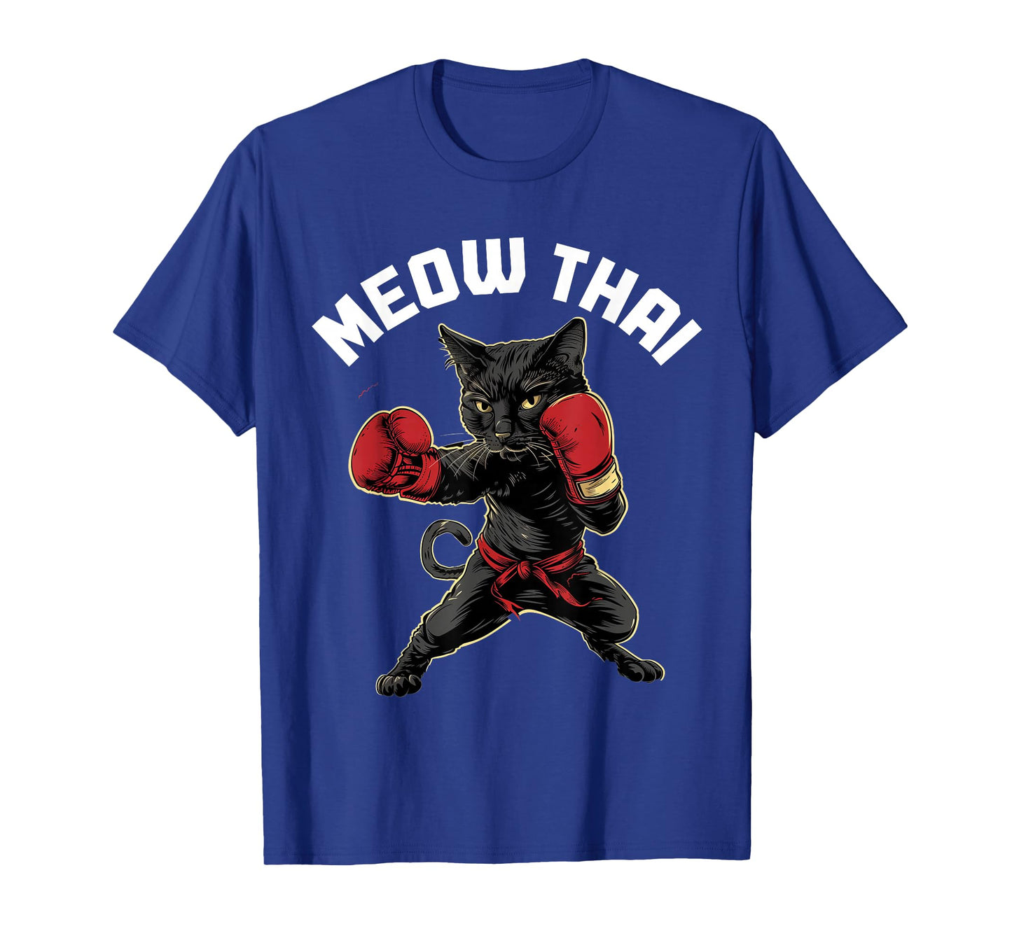 Meow Thai Muay Thai Boxing Cat Martial Arts MMA Boxer T-Shirt