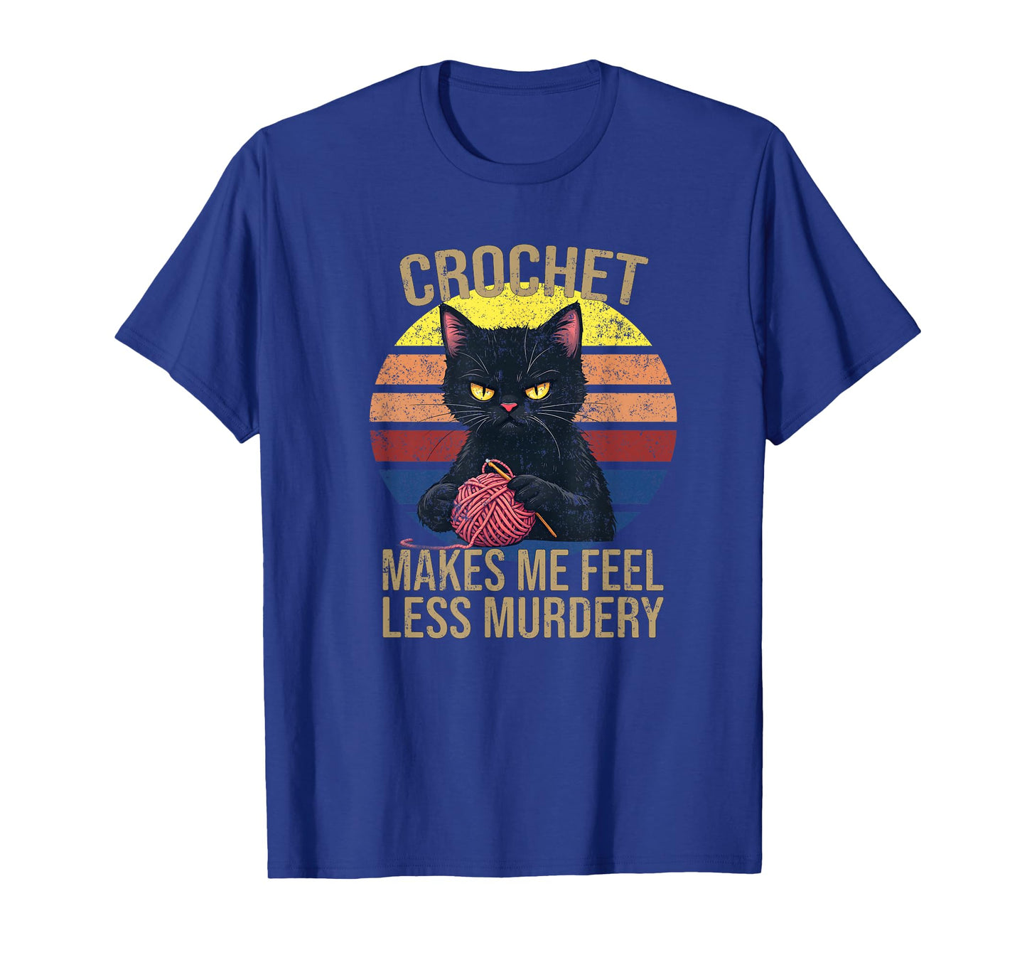 Crochet Mom Makes Me Feel Less Murdery Vintage Funny T-Shirt
