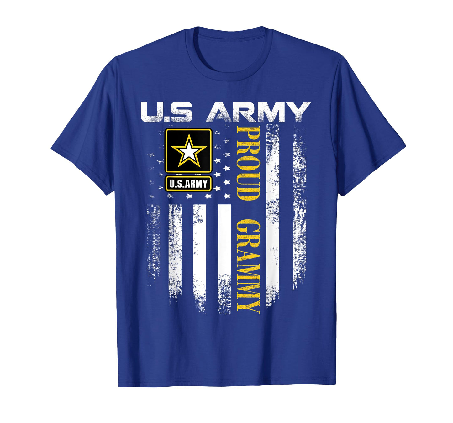Vintage U.S. Army Proud Grammy With American Flag Gift T-Shirt