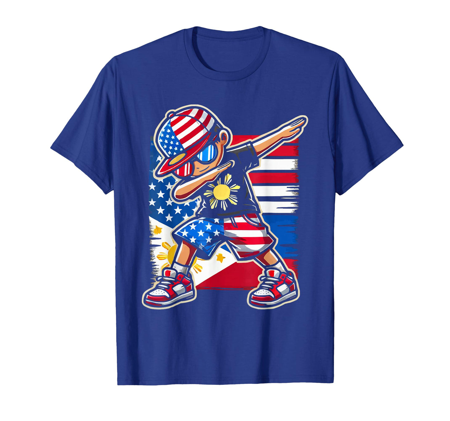 Half Filipino Half American USA Flag Philippines America T-Shirt