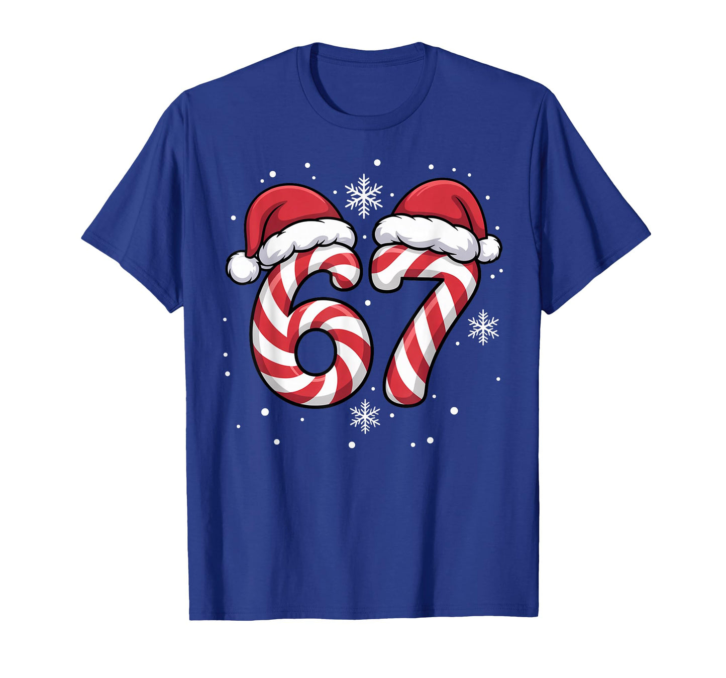 Viral 67 Candy Canes Santa Holiday Kids Humor T-Shirt