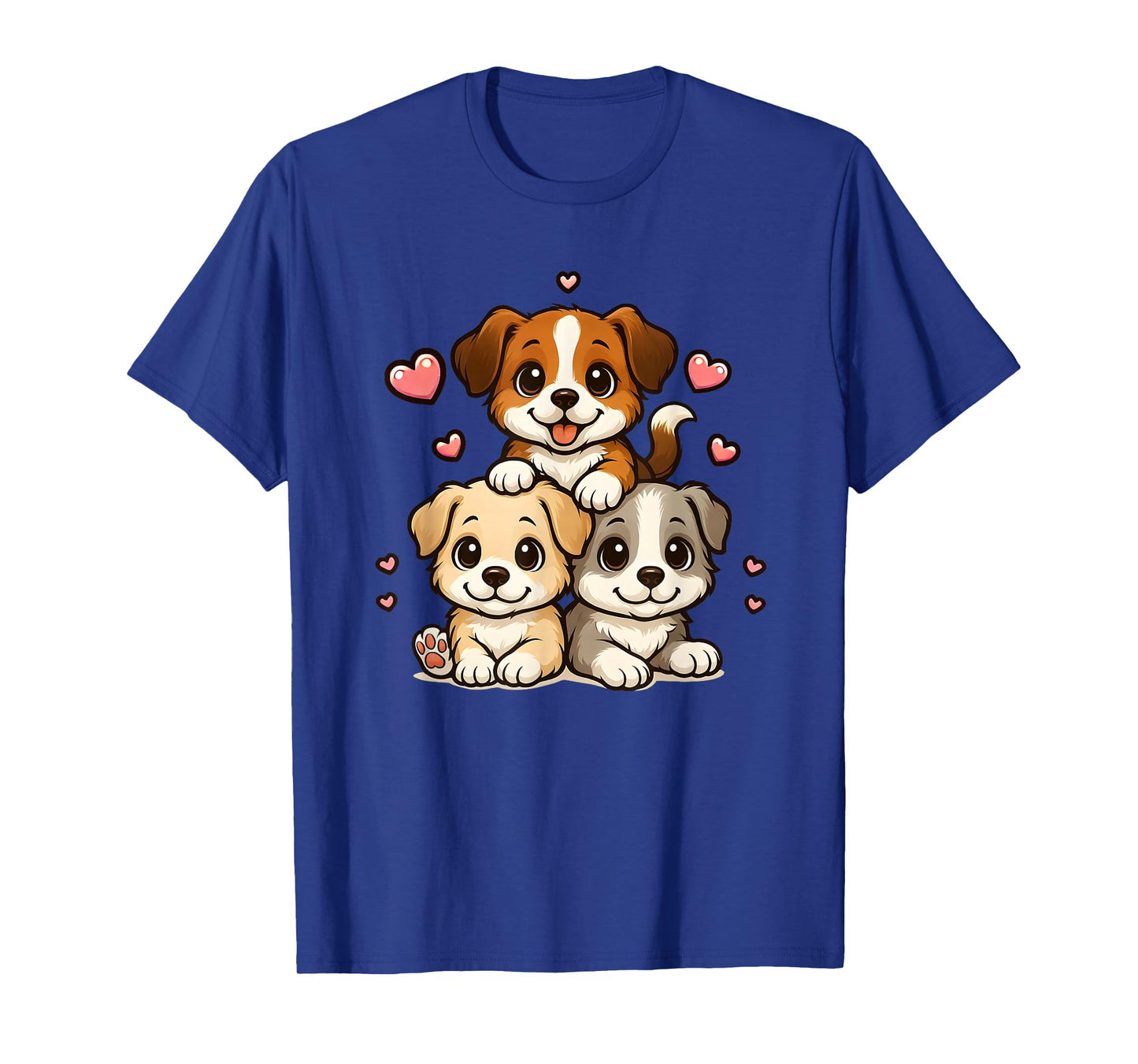 Cute Kawaii Puppies Neko Funny Dog Lover Gift Women Girls T-Shirt