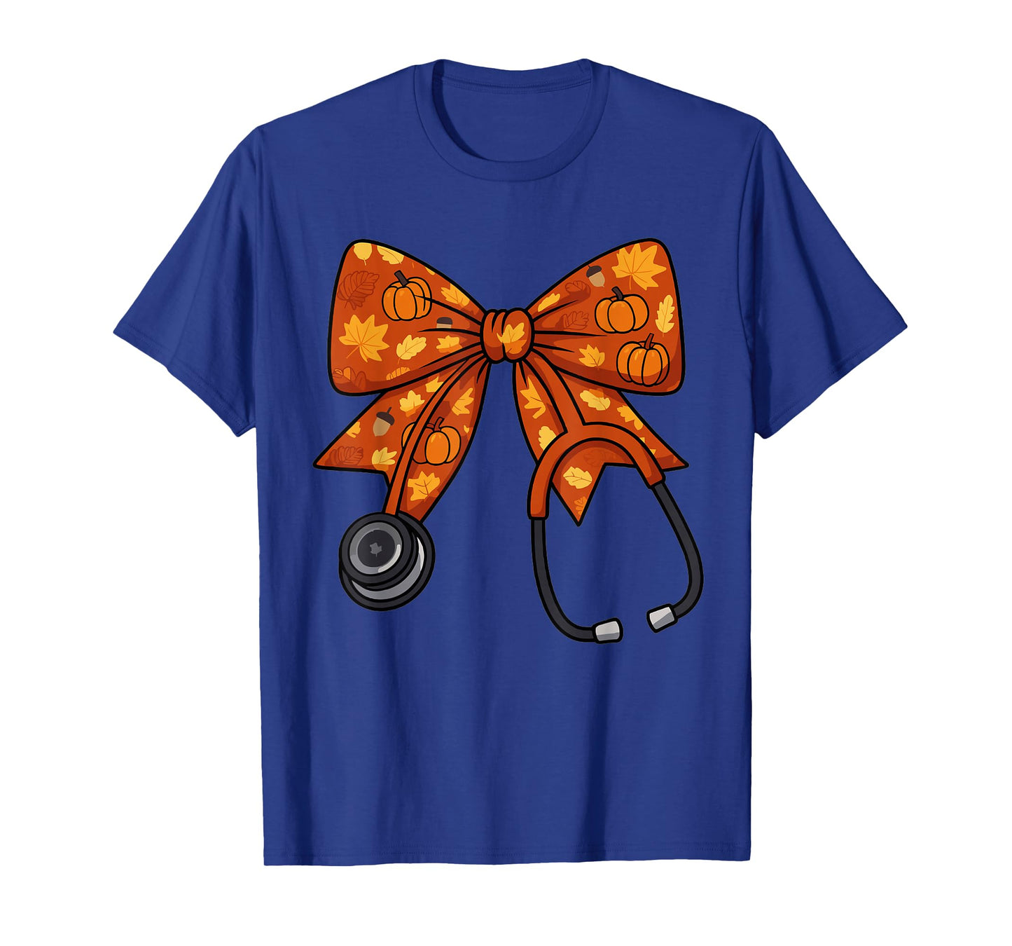 Cute Fall Nurse Coquette Bow Stethoscope Autumn Doctor T-Shirt