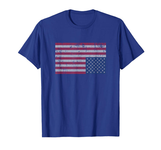 American Flag Distress Upside Down United States USA T Shirt T-Shirt