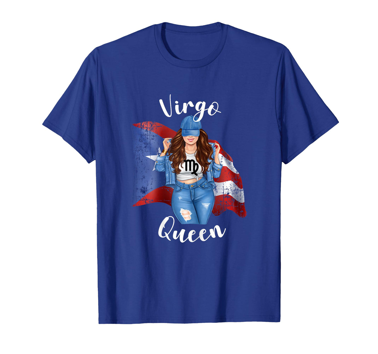 Puerto Rican Virgo Queen of Puerto Rico Zodiac Brunette T-Shirt