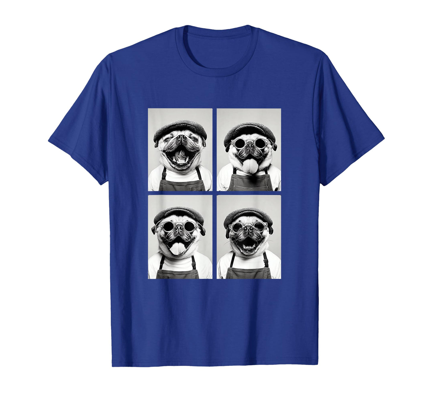 Funny Pugs with Sunglasses Coffee Lovers Cafe Barista Dogs T-Shirt