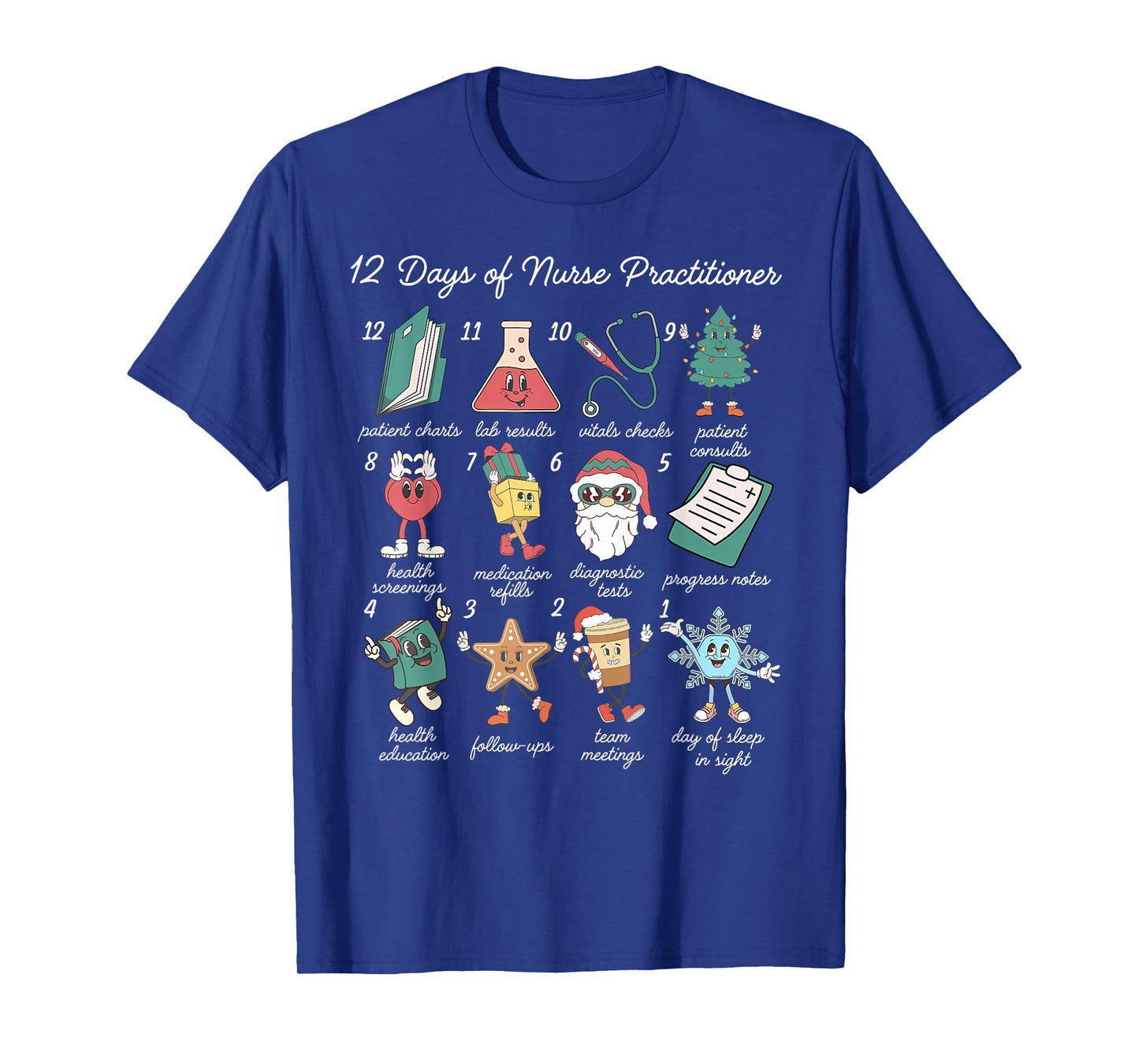 12 Days of Nurse Practitioner Medical NP Nursing Christmas T-Shirt
