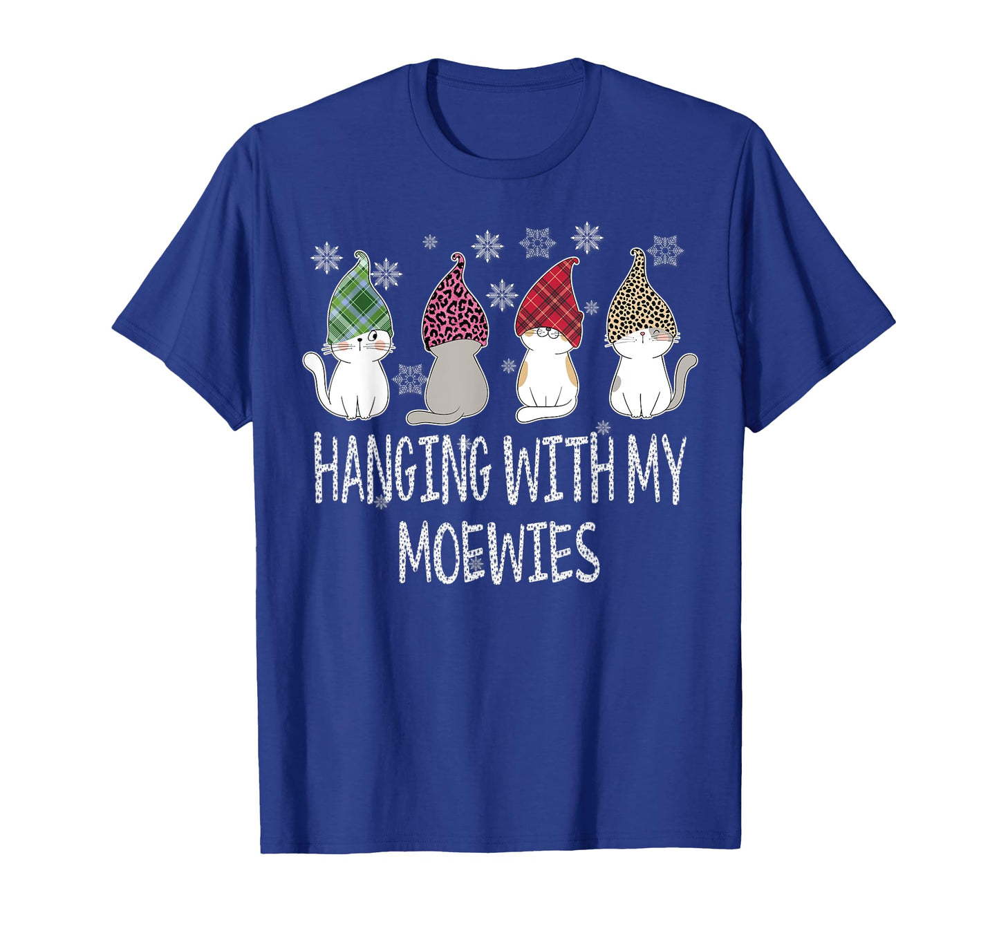 Hanging With My Gnomies Funny cats garden Gnome Christmas T-Shirt
