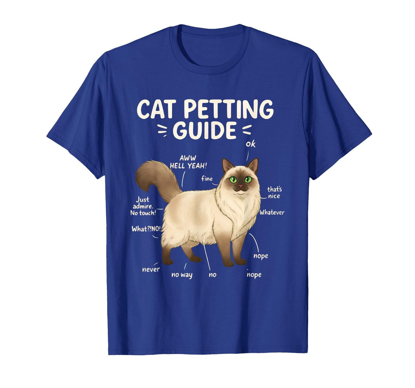 Ragdoll Cat Petting Guide Funny Cat Lover T-Shirt