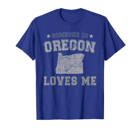 Someone In Oregon Loves Me Heart Vintage State T-Shirt