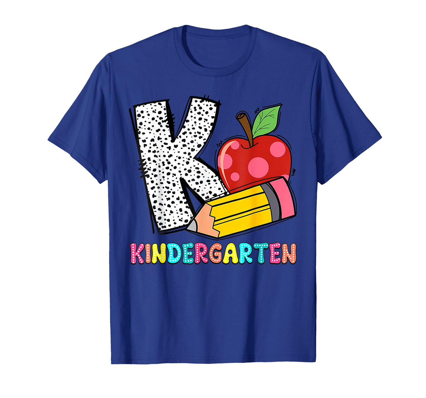 K is for Kindergarten Teacher Pencil Apple Back to School T-Shirt
