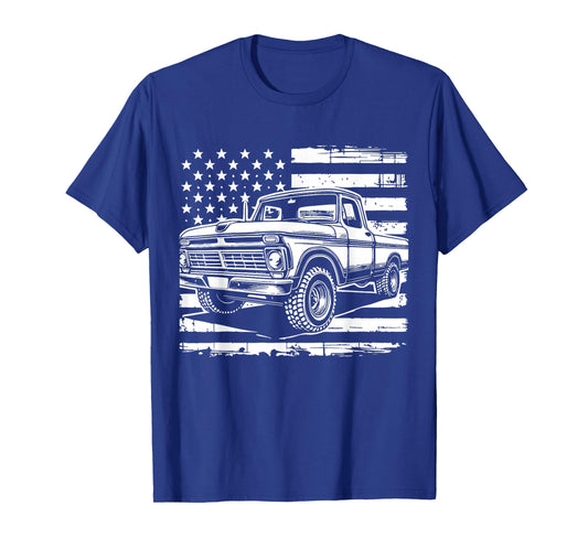 First gen Classic Americana Truck Vintage Patriotic Design T-Shirt