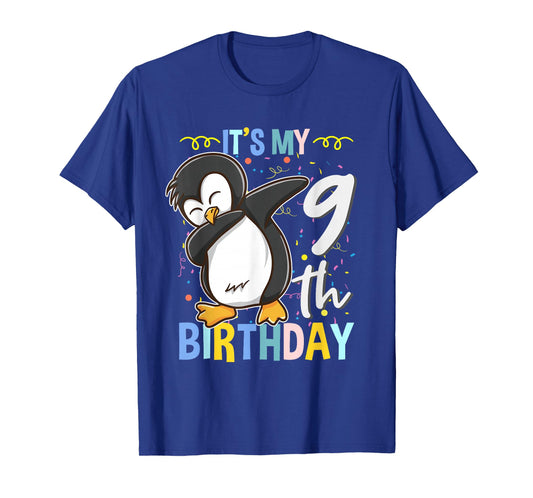 Its My 9th Birthday Dabbing Penguin T-Shirt