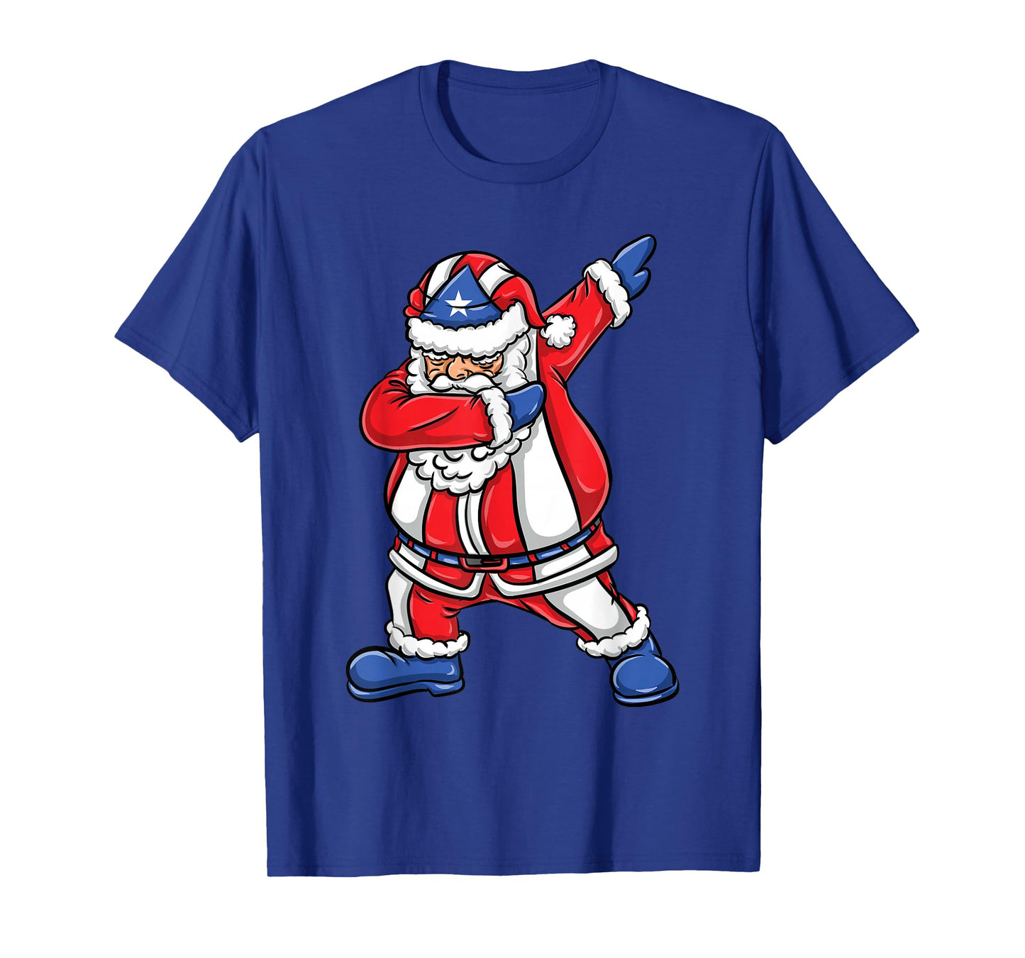 Dabbing Santa Puerto Rican Christmas T-Shirt