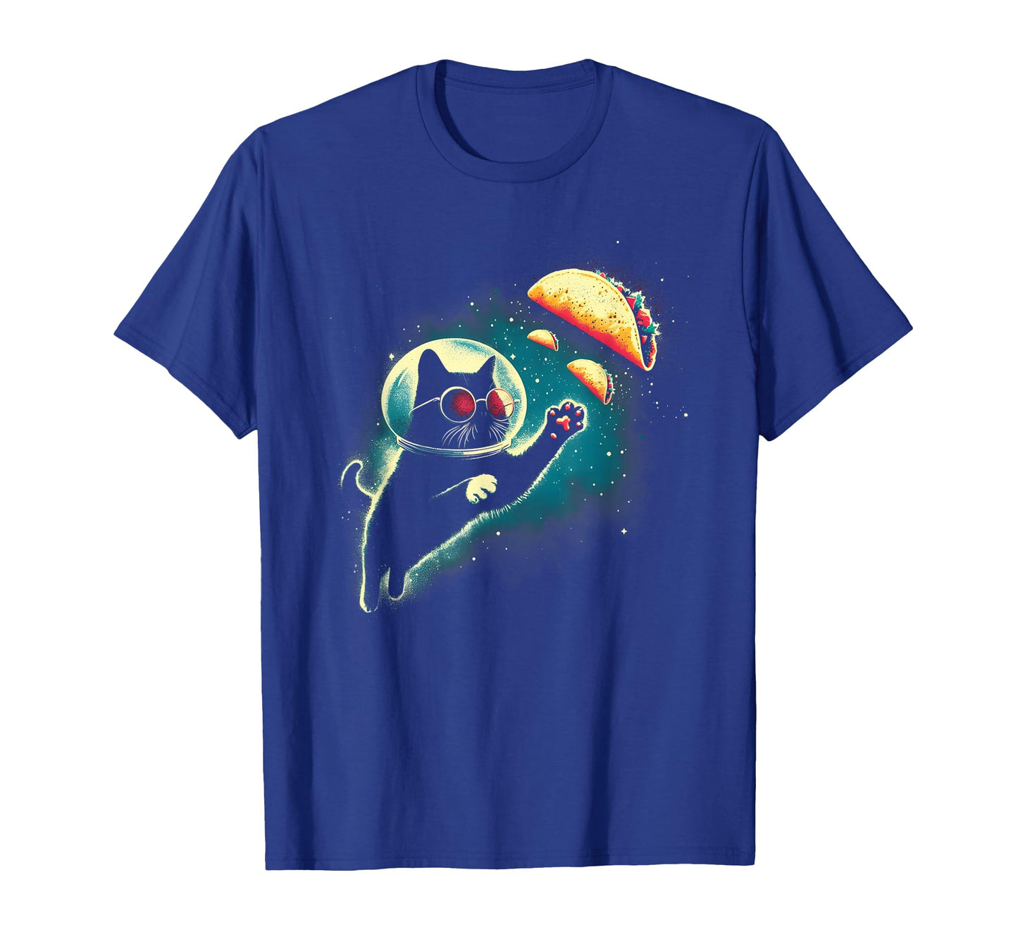 Cat In Space Grabs Tacos - Funny Kitten Space Taco Lover T-Shirt