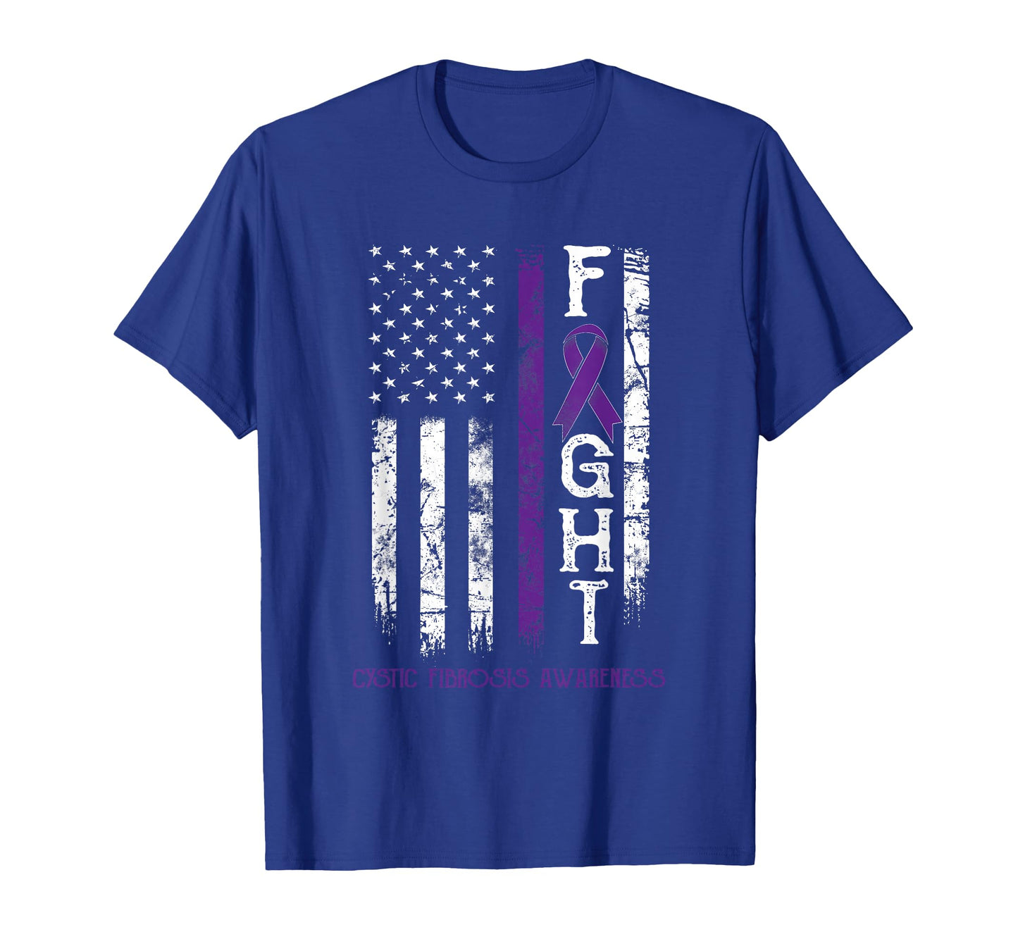 Cystic Fibrosis Warrior US Flag T-Shirt