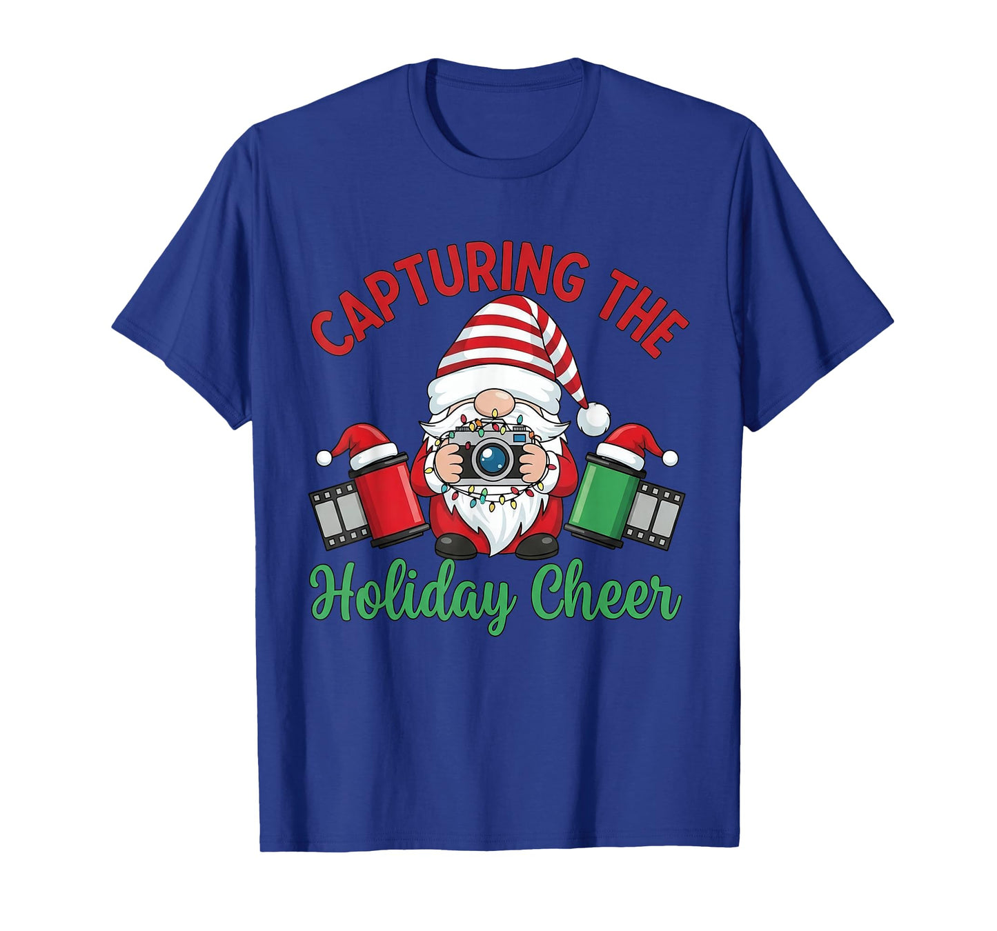 Capturing The Holiday Cheer Christmas Gnome Photographer T-Shirt