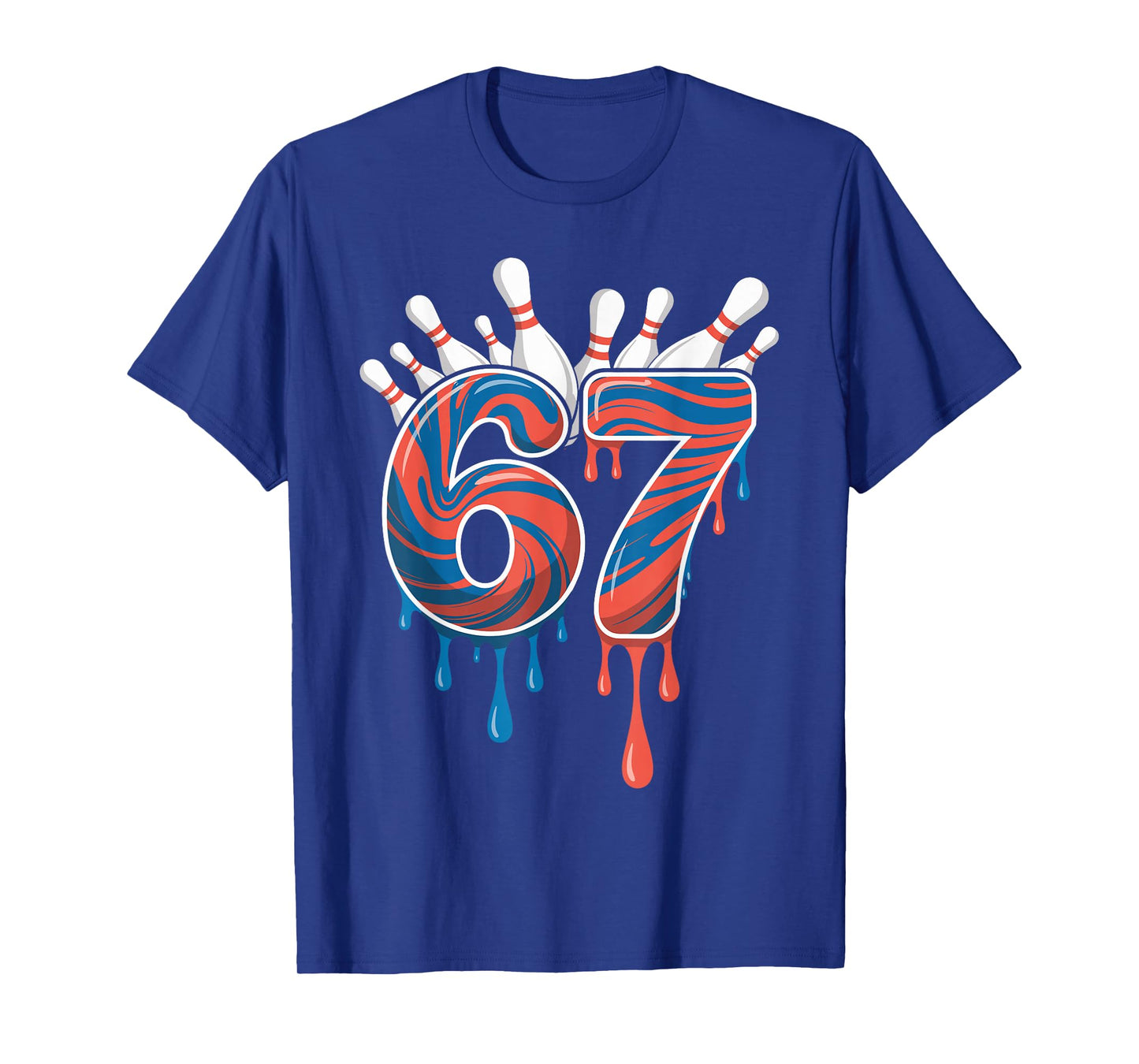 Bowling Ball 67 Six Seven Alpha Slang 6 7 Meme Kids Teacher T-Shirt