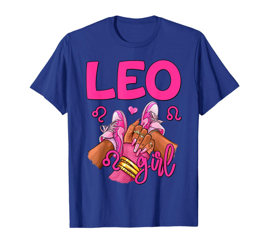 Leo Girl Birthday Queen Women Sneakers Zodiac Sign T-Shirt