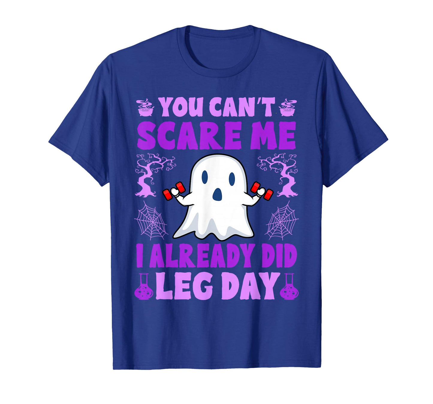 Halloween Workout Women Ghost Training With Dumbbells T-Shirt