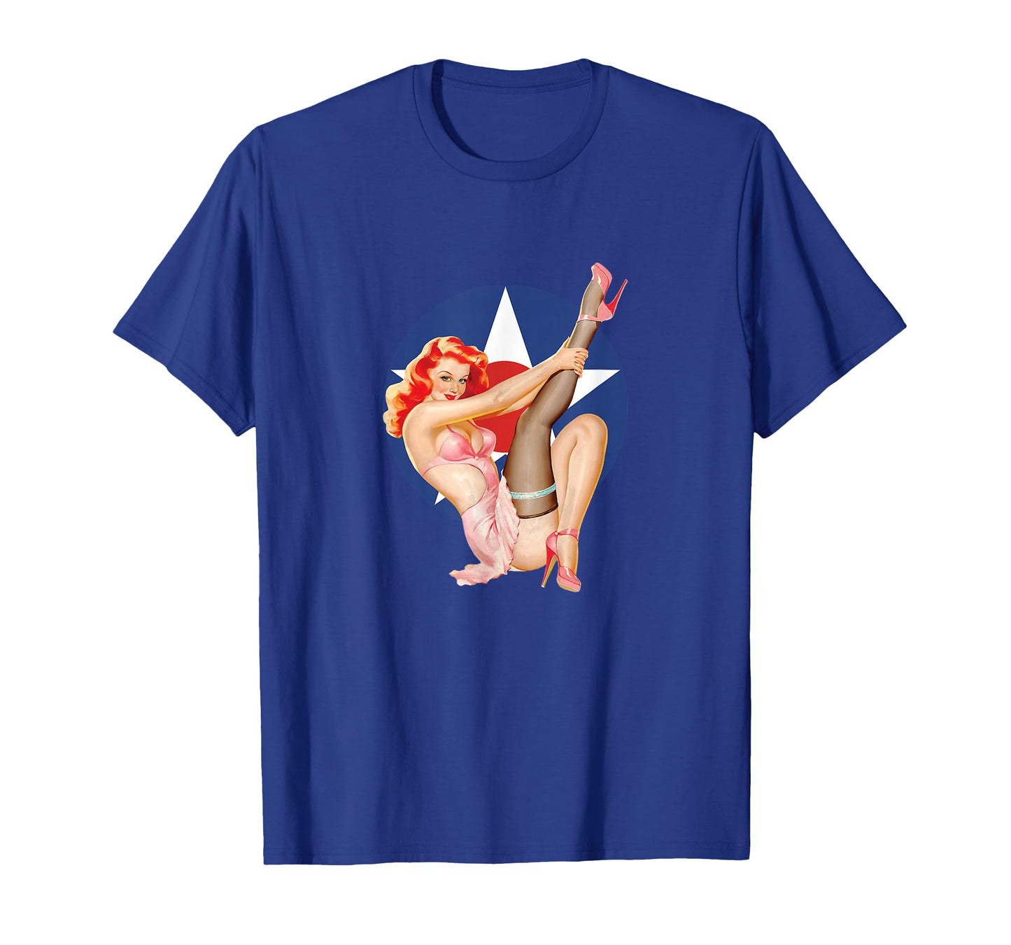 Vintage Patriotic Pinup Girl T-Shirt