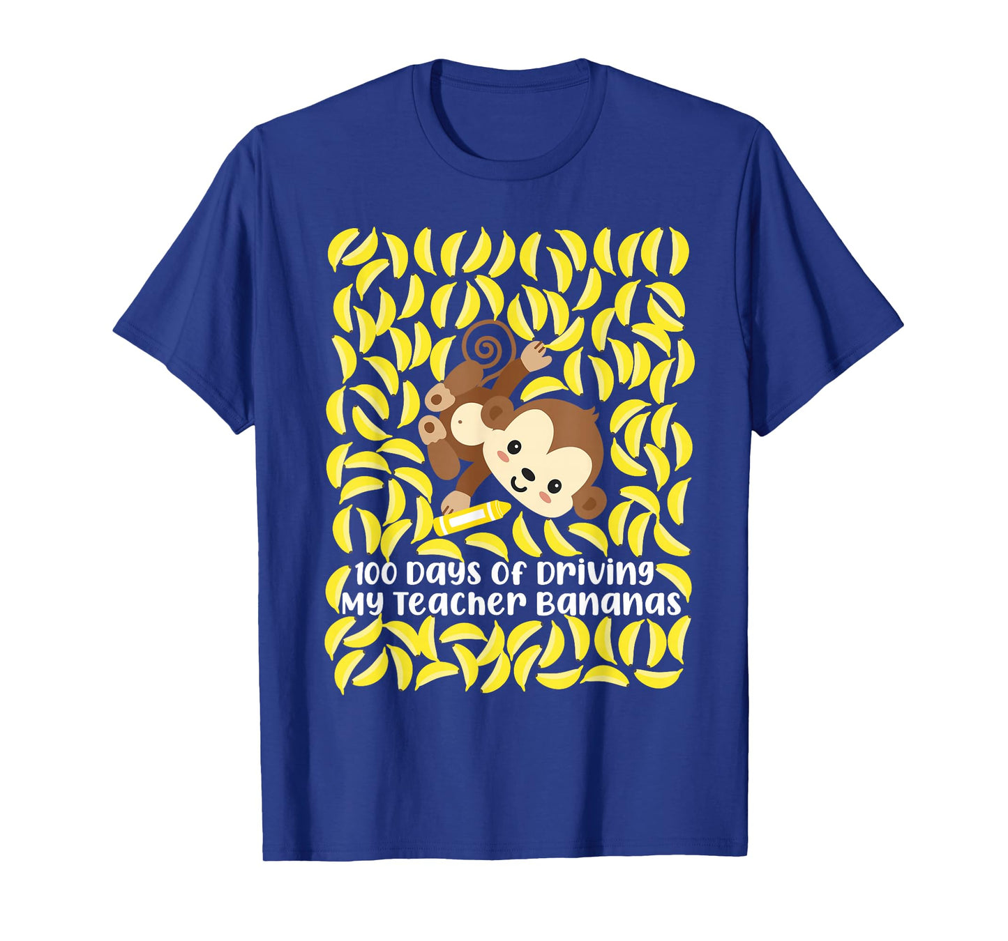 100th Day of School Teacher Monkey Pun Banana T-Shirt