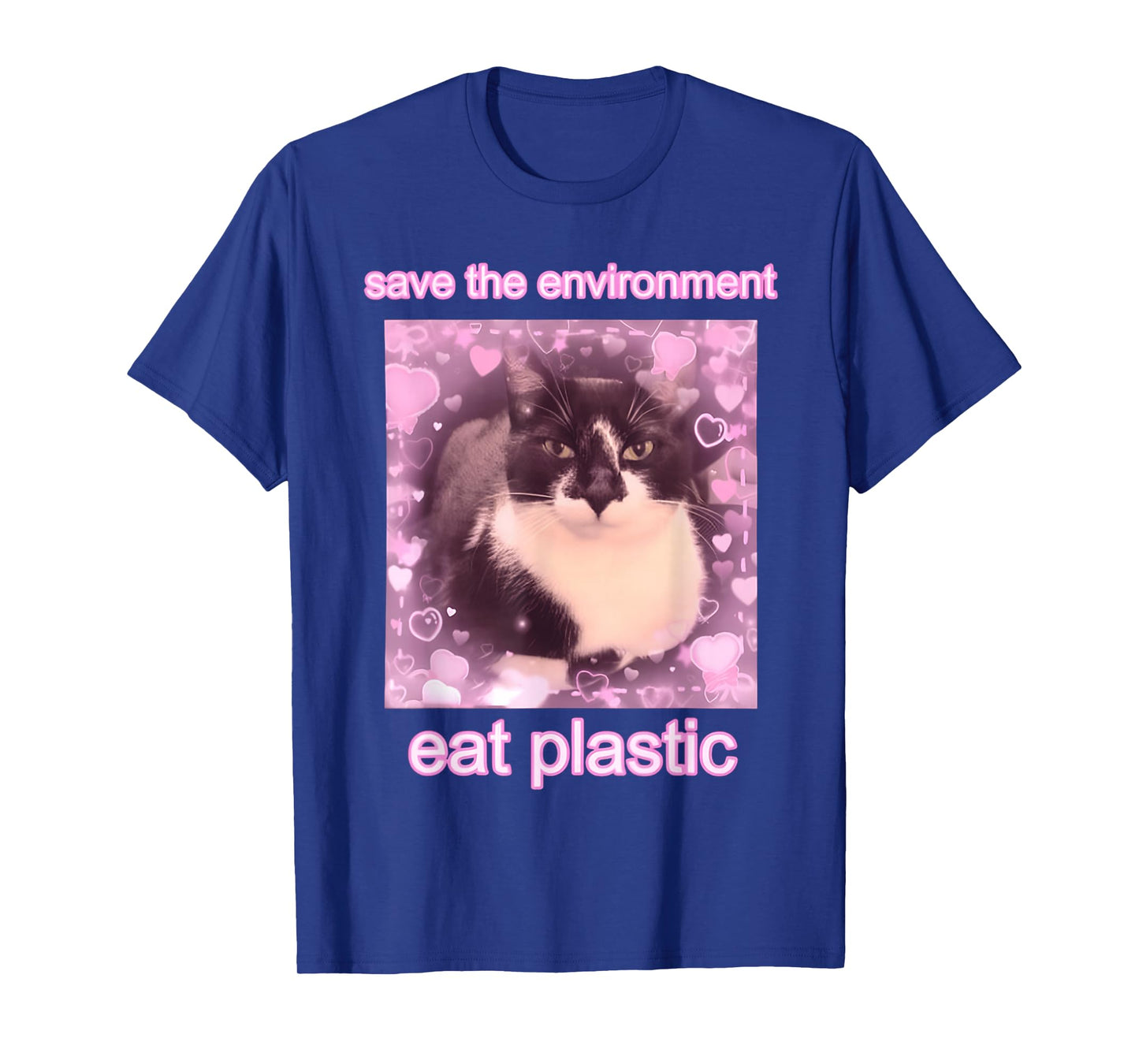 Cat Save The Environment Eat Plastic T-Shirt