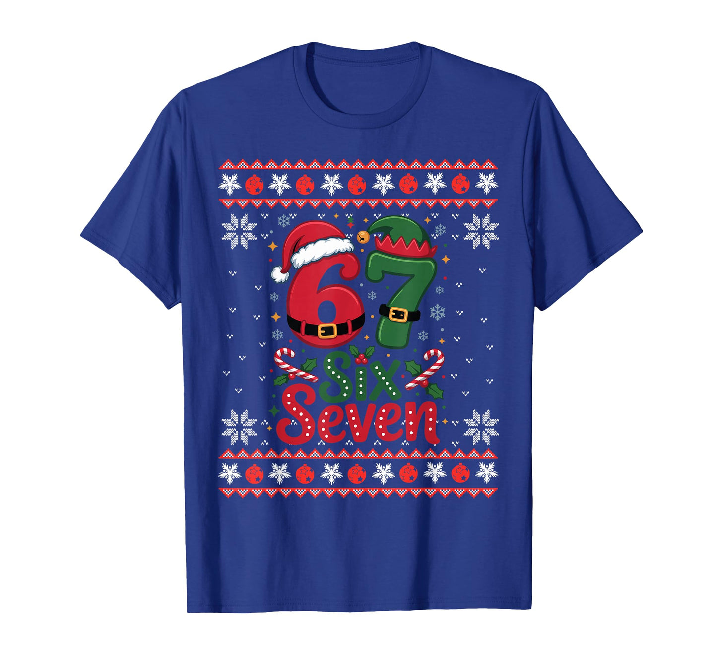 Six Seven Christmas 6 7 Ugly Christmas Sweater Boys Men Kids T-Shirt