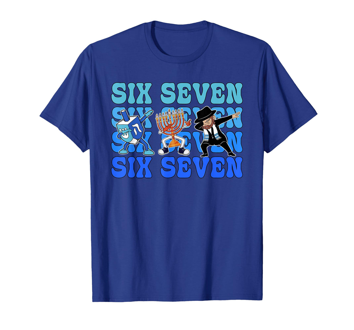 67 Hanukkah Meme Six Seven Dabbing Menorah Dreidel Jewish T-Shirt