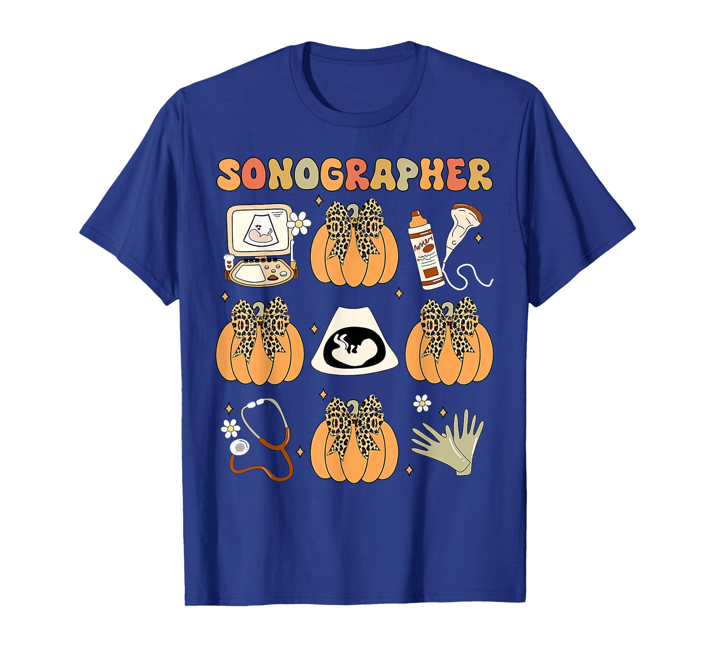Coquette Sonographer Fall Ultrasound Tech Nurse Thanksgiving T-Shirt
