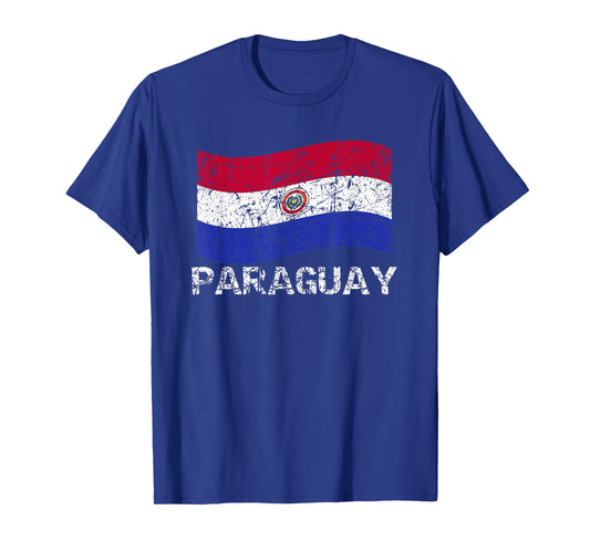 Paraguayan Flag Of Paraguay Distressed Men Women Kids T-Shirt