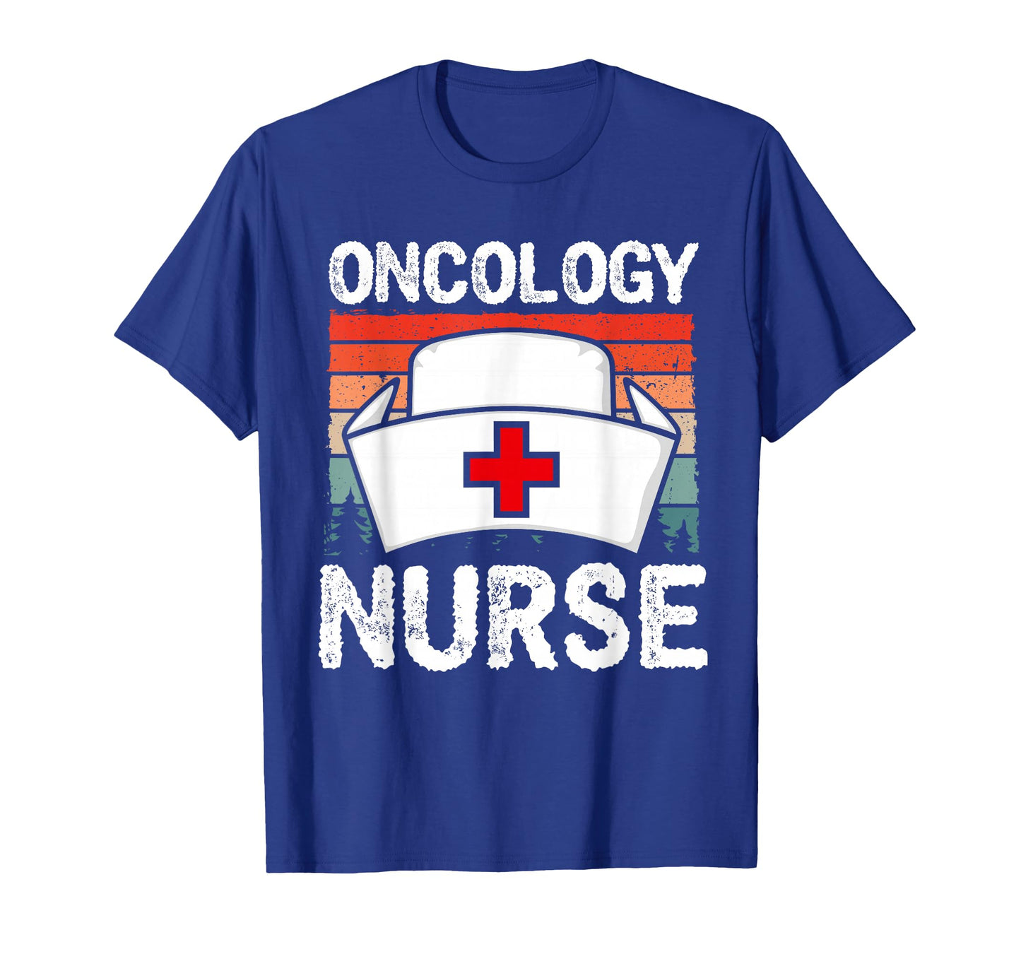 Cute Oncology Nurse Vintage Sunset Medical Nursing Scrubs T-Shirt