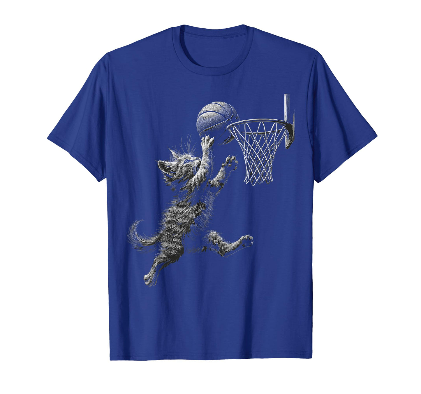 Cute Cat Playing Basketball Men Women Kids funny cat kitten T-Shirt