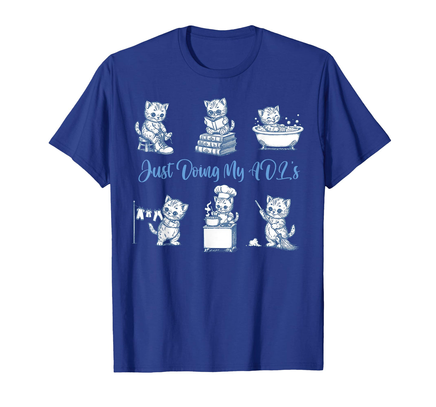 Occupational Therapy Cat Doing ADLs OTA Therapist Assistant T-Shirt