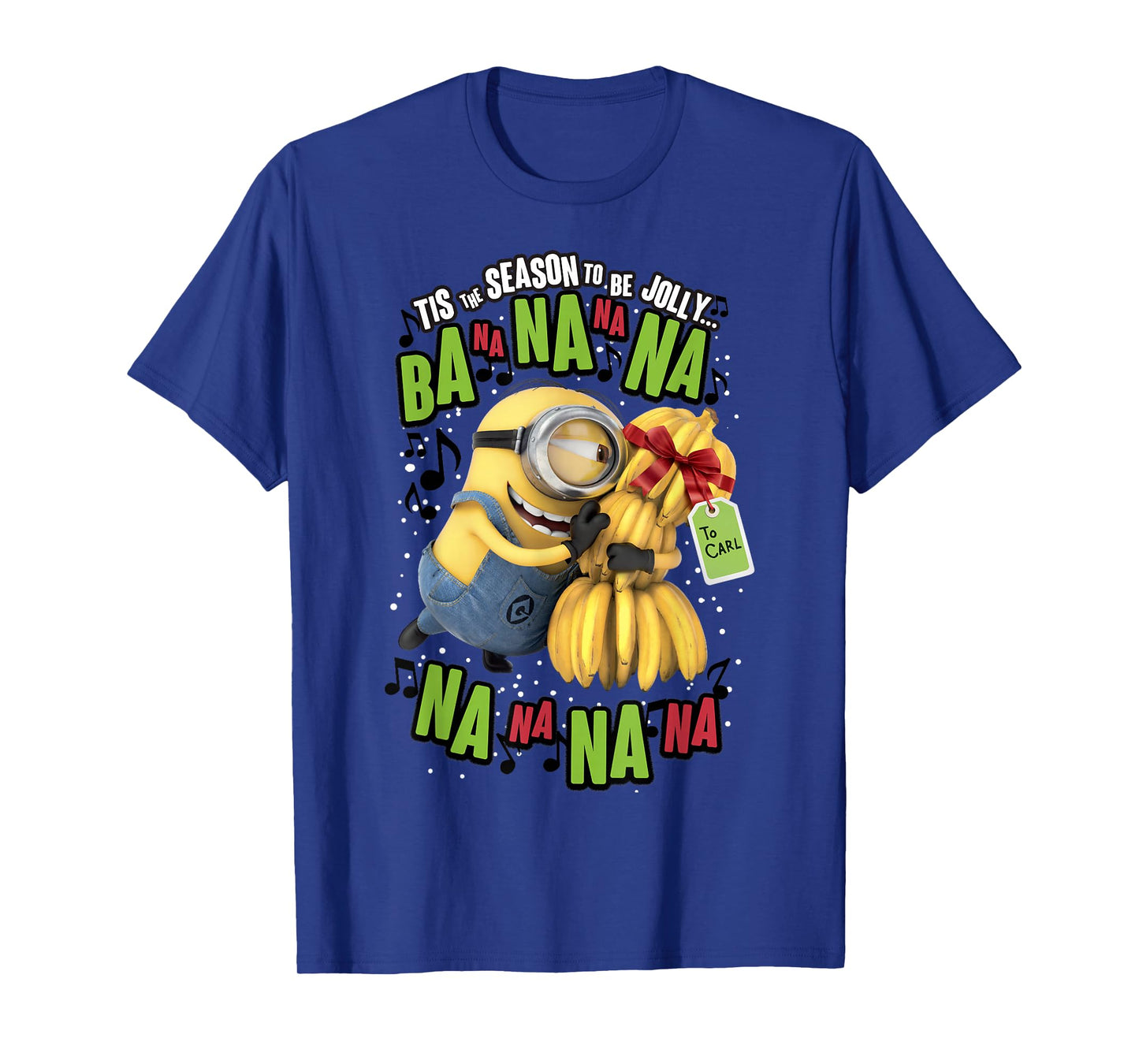Despicable Me Minion Banana Present Christmas Short Sleeve T-Shirt