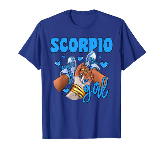 Scorpio Girl Sneakers Astrology Zodiac Sign Black Women T-Shirt