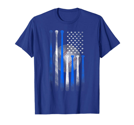 American Flag Vintage Baseball Flag T-Shirt, Dad, Mom, Kid T